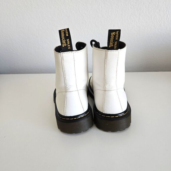 Dr. Martens | Luana Smooth Leather Lace Up Combat Boots White, Womens 8 - Picture 8 of 11